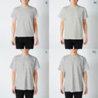 ｍａｔａ－ｔａｂｉのリボンキャット Regular Fit T-Shirt :model wear (male)