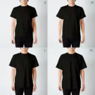 tomitamakotoのBLK-MANA スタンダードTシャツのサイズ別着用イメージ(男性)