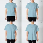 sahomomo.shopのsahomomo 티셔츠のサイズ別着用イメージ(男性)