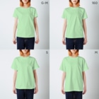 NOT FOR SALESのGlowth Curve#1 Regular Fit T-Shirt :model wear (woman)