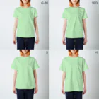 eggKUNのサボテンチクチク Regular Fit T-Shirt :model wear (woman)