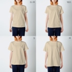 いきもの大好き！ほほえみフレンズのいきもの大好き！ほほえみフレンズ。動物たちが大集合！ Regular Fit T-Shirt :model wear (woman)