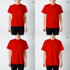 Biological Laceworksのアワケナガハダニ Tuckerella japonica  Regular Fit T-Shirt :model wear (male)