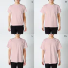 ourlifethingのdot cat Regular Fit T-Shirt :model wear (male)