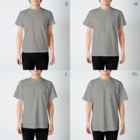FOXY COLORSのピラティス PILATES ウェア パンダ Tシャツ gray T-Shirt :model wear (male)