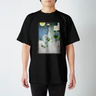 和もの雑貨 玉兎の月百姿 源氏夕顔巻【浮世絵・幽霊】  スタンダードTシャツ