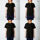 新しい映像の新しいインターネット【販売終了】 スタンダードTシャツのサイズ別着用イメージ(女性)