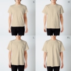 リノノエ(個性的カラフル)のフェルメールピース Regular Fit T-Shirt :model wear (male)