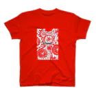 Kissy SmileyのKissy@Smiley/Kukkasuunnittelijat Red Regular Fit T-Shirt
