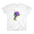 リラのスミレの花束 Regular Fit T-Shirt