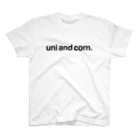 blancheのuni and corn. black スタンダードTシャツ