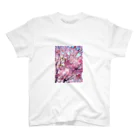 SAITO HIRONOBUの太陽光で輝く桜 スタンダードTシャツ