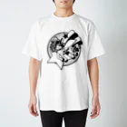 Cɐkeccooの夢見がちなユニコーン-スター-モノクロ Regular Fit T-Shirt