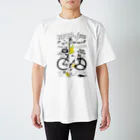 loveclonesのNPBR 自転車女子 ガーリーイラスト スタンダードTシャツ