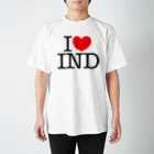 インドビザセンターのI LOVE IND スタンダードTシャツ