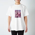 SAITO HIRONOBUの太陽光で輝く桜 スタンダードTシャツ