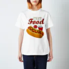 GRAPHICAのFast Food Series Hot Dog スタンダードTシャツ