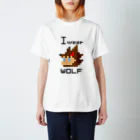 ハチビットのI wear WOLF スタンダードTシャツ