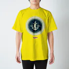 株式会社レキオネシアの琉球伝統帆掛鱶舟帆漕馬鹿：紋章3 Regular Fit T-Shirt