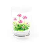 リラのレンゲ草 Water Glass :front