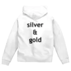 Lenのsilver & gold ジップパーカー