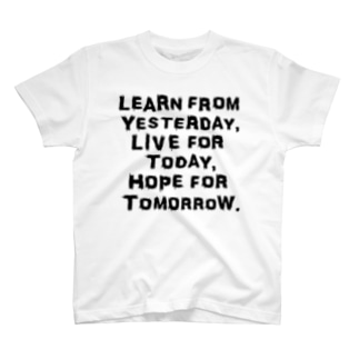 Tシャツ - Einstein - 「昨日に学び、今日を生き、明日を望む」