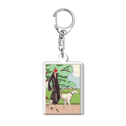 愛犬とお散歩 Acrylic Key Chain