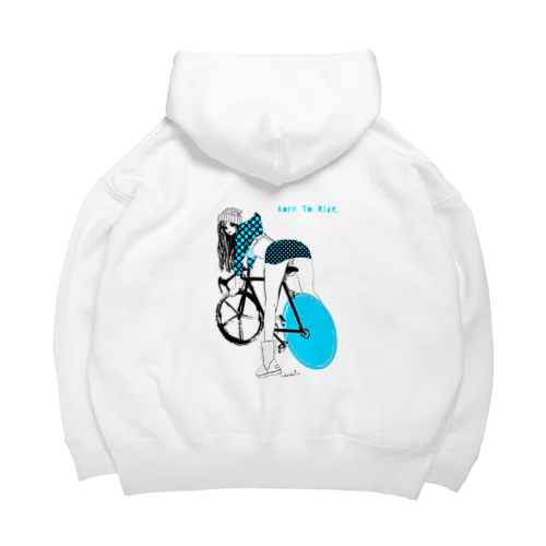 自転車 ガールプリント Big Hoodie