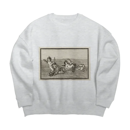 天使のイルカ車レース Big Crew Neck Sweatshirt