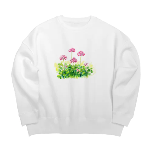 レンゲ草 Big Crew Neck Sweatshirt