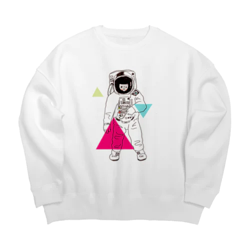 Space ship! Big Crew Neck Sweatshirt