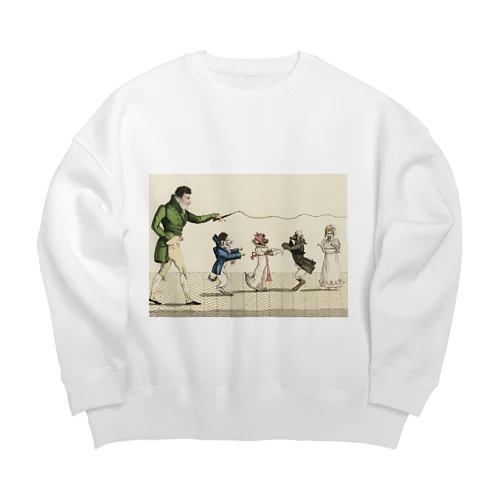 パリのドッグショー Big Crew Neck Sweatshirt