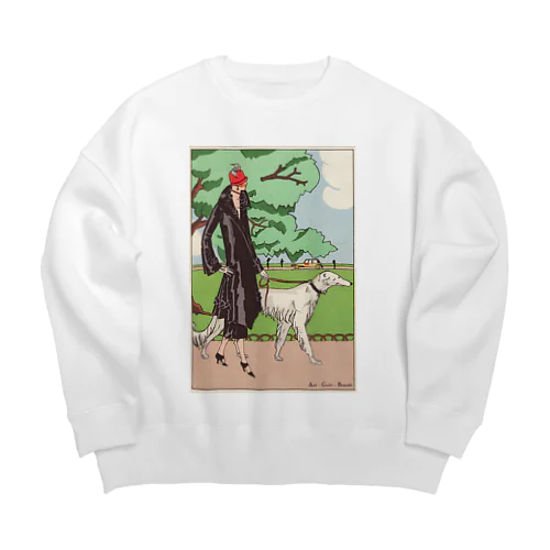 愛犬とお散歩 Big Crew Neck Sweatshirt