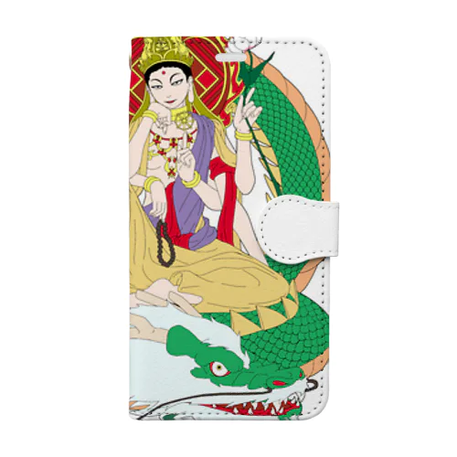 竜座如意輪観音菩薩 弐 Book-Style Smartphone Case