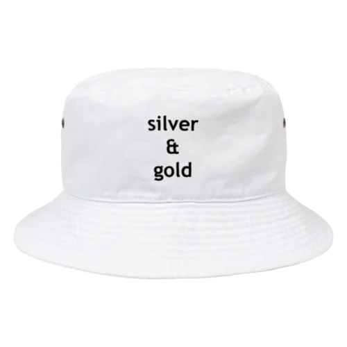 silver & gold バケットハット