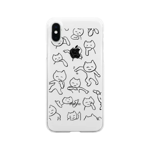 ラッパーねこ Clear Smartphone Case