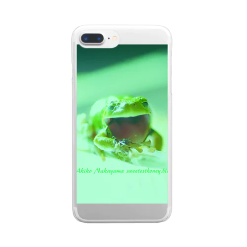 Frog2 カエルのあくび Clear Smartphone Case