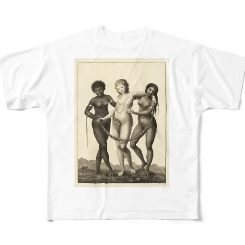 3大美女 フルグラフィックTシャツ