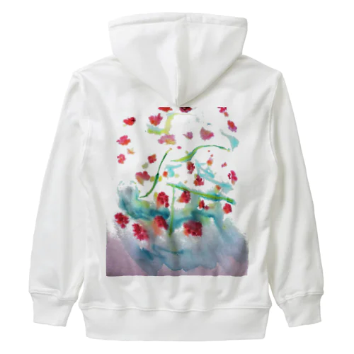 にじみ_お花 Heavyweight Zip Hoodie