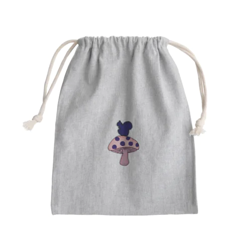 りすときのこ Mini Drawstring Bag