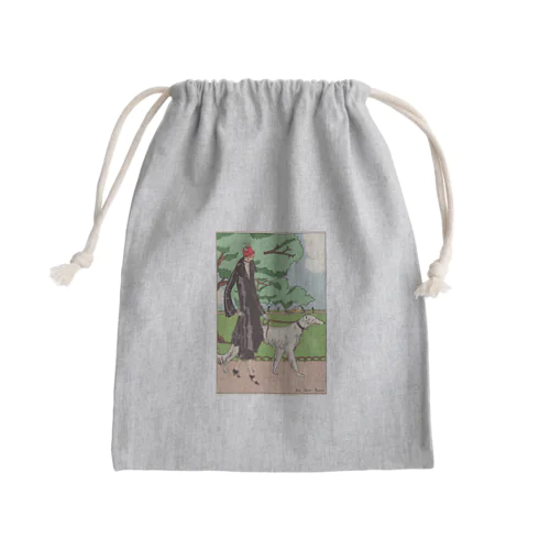 愛犬とお散歩 Mini Drawstring Bag