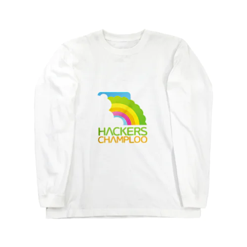 ハッカーズチャンプルーロゴ（正方形） Long Sleeve T-Shirt