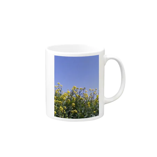 菜の花、良い天気 Mug