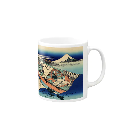 常州牛掘／葛飾北斎 Mug