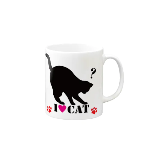 黒猫【何掘ってるの‥？】 Mug