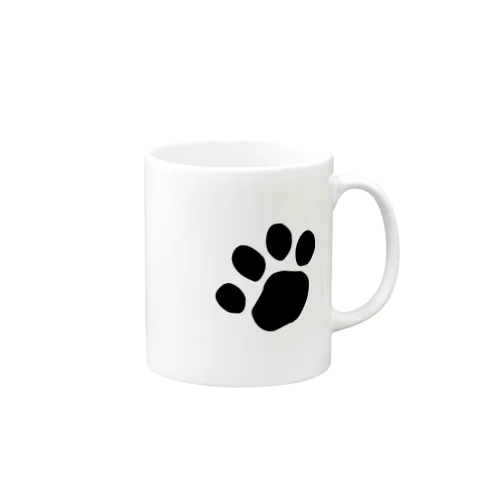 黒猫（肉球） Mug