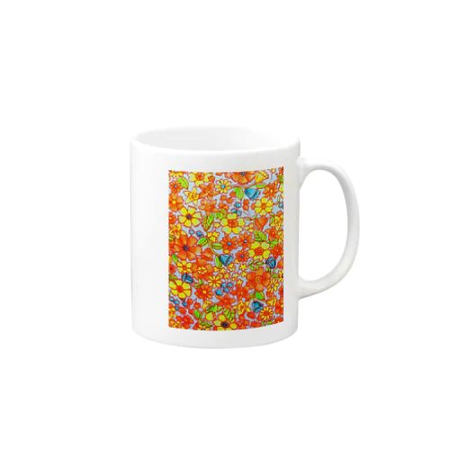RETRO＊FLOWER :orange Mug