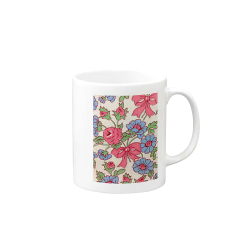 RETRO＊FLOWER:ribbon Mug