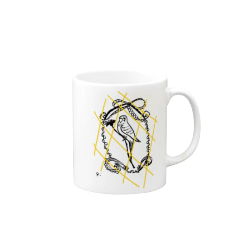 インコイエローネット Mug