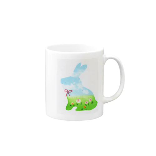 空模様のうさぎ Mug